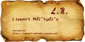 Lippert Mátyás névjegykártya